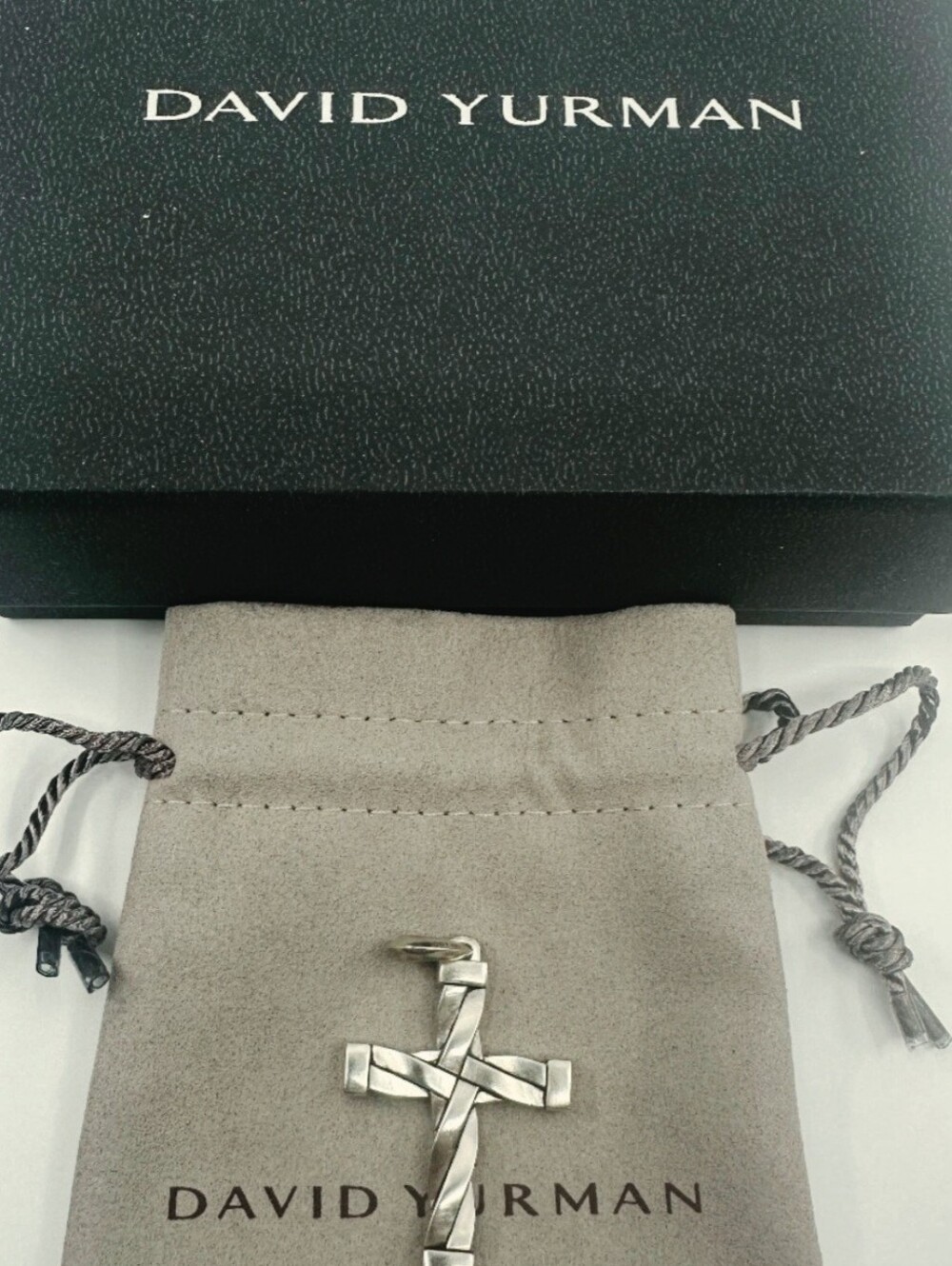 David Yurman Twisted Sterling Silver Cross Pendant - Silver